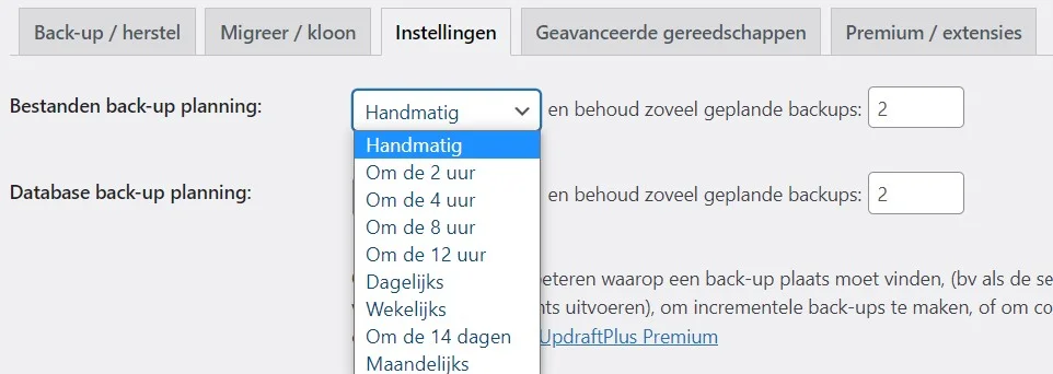 WordPress backup maken 4 Automatische-back-ups-instellen