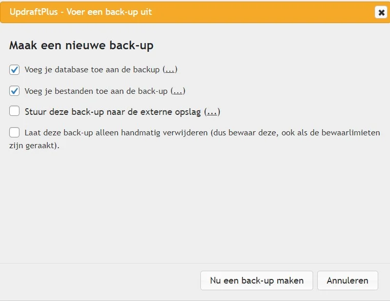 WordPress backup maken 3 Instellingen UpdraftPlus .jpg
